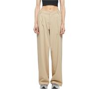 Urban Classics Damen Hose Ladies Ultra Wide Pleat-Front Pants wetsand 36