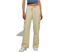 Urban Classics Ladies Vicose Straight Leg Cargo Pants in Gr. XS in Beige