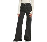 Urban Classics Ladies Vintage Flared Denim Pants Jeans schwarz in W27L33