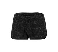 Urban Classics Damen Hotpants - Figurbetonte Space Dye Shorts im Retro-Schnitt mit elastischem Bund und Kordelzug, Blk/wht/blk, M