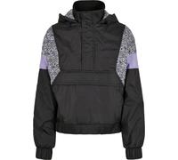 Urban Classics Frauen Übergangsjacke Ladies Aop Mixed Pull Over in schwarz S schwarz