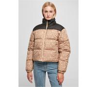 Urban Classics Ladies AOP Retro Puffer Jacket in Gr. M in Schwarz