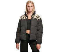 Urban Classics Damenjacke TB5439 – AOP Sherpa Mixed Puffer – Schwarz/Sandleo XL