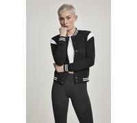 Urban Classics Damen Jacke Ladies Inset College Sweat Jacket Black/White-L