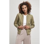 Urban Classics Damen Light Bomber Jacket - leichte Übergangsjacke im Regular Fit aus Polyester mit Reißverschluss und Rippbündchen für Freizeit und Streetwear,Khaki,5XL
