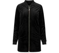Urban Classics Damen Jacke Ladies Long Velvet Jacket, Gr. 36 (Herstellergröße: S), Schwarz (Black 7)