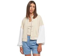 Urban Classics Damen Jacke Ladies Oversized 2 Tone College Terry Jacket softseagrass/white XL