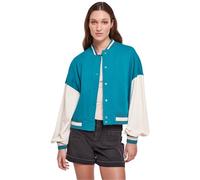 Urban Classics Ladies Oversized 2 Tone College Terry Jacket in Gr. 5XL in Türkis
