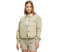Jeansjacke URBAN CLASSICS "Damen Ladies Oversized Colored Denim Jacket" Gr. M, beige (softseagrass) Damen Jacken Jeansjacken (67257938-M)