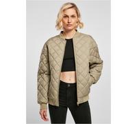 Urban Classics Damen Jacke Ladies Oversized Diamond Quilted Bomber Jacket Khaki-S