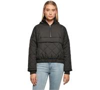 Winterjacke URBAN CLASSICS "Damen Ladies Oversized Diamond Quilted Pull Over Jacket" Gr. M, schwarz (black) Damen Jacken Winterjacken (76395440-M)