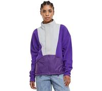 Urban Classics Damen TB6092-Ladies Polarfleece Track Jacket Jacke, realviolet/lightasphalt, XL