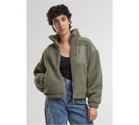 Winterjacke URBAN CLASSICS "Urban Classics Damen Ladies Sherpa Mix Jacket" Gr. 3XL, grün (palegreen) Damen Jacken (34908955-XXXL) palegreen