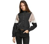 Urban Classics Ladies Short 3-Tone Crinkle Jacket in Gr. 4XL in Schwarz