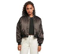 Urban Classics - Damen Short Oversized Satin Bomberjacke BLACK XXL