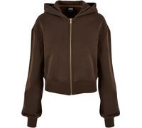Urban Classics Damen Jacke Ladies Short Oversized Zip Jacket Brown-3XL