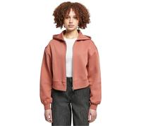 Sweatjacke URBAN CLASSICS "Urban Classics Damen Ladies Short Oversized Zip Jacket" Gr. XXL, orange (terracotta) Damen Sweatjacken (86505301-XXL) terracotta