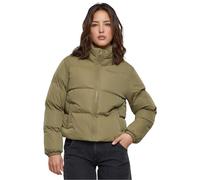 Urban Classics Ladies Short Peached Puffer Jacket Winterjacke oliv in L