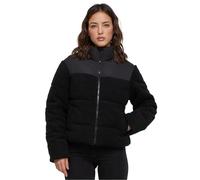 Urban Classics Damen TB6147-Ladies Short Sherpa Mix Puffer Jacket Jacke, Black/Black, S