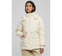 Winterjacke URBAN CLASSICS "Urban Classics Damen Ladies Waisted Puffer Jacket" Gr. XS, beige (sandweiß) Damen Jacken (40438768-XS) sandweiß