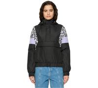 Urban Classics Frauen Übergangsjacke Ladies Aop Mixed Pull Over Schwarz 5XL