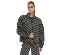 Urban Classics 80‘s Oversized Laser Printed Jeansjacke M Black Laser Check