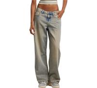 Urban Classics Damen Jeans Ladies Low Waist Baggy Fit Denim, Damen Jeanshose mit niedriger Taille und Baggy-Passform, Größen 26-36
