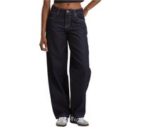 Urban Classics Damen Jeans Ladies Mid Waist 90´s – Weites Bein, Loose Fit, Rinse Washed – Blau W30