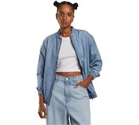 Urban Classics Damen Jacke Ladies Oversized Skater Jacket TB7131 New Light Blue Dirty Washed-XL