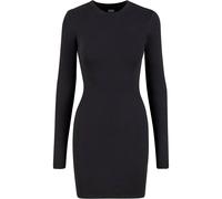 Urban Classics Damen-Jerseykleid aus kuscheliger Rippstrickware, schwarz,
