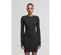 Urban Classics Damen-Jerseykleid aus kuscheliger Rippstrickware, schwarz, XL