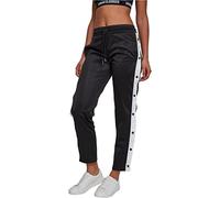 Urban Classics Damen Ladies Button Up Track Pants TB1995 XXL, blk/wht/blk