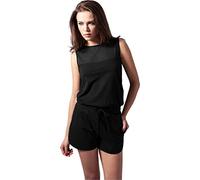 Urban Classics Damen Jumpsuit Ladies Tech Mesh Hot Jumpsuit Black-XL