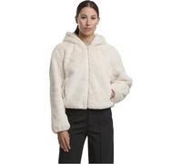 Urban Classics Damen Kapuzenjacke Ladies Full Zip Faux Fur Hoodie, Kapuzenpullover aus Kunstfell mit durchgehendem Reißverschluss, Größen XS - XL
