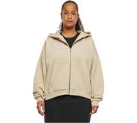 Urban Classics Damen Kapuzenpullover Ladies Boxy Zip Hoody wetsand 4XL