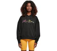 Urban Classics Damen Kapuzenpullover Ladies Oversized Rainbow Hoody, Farbe Black, Größe S