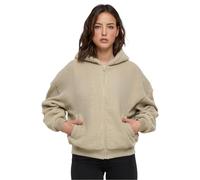 Urban Classics Damen Kapuzenpullover Oversized Sherpa Zip Hoody Beige Gr. S
