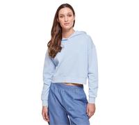 Urban Classics Damen Kapuzenpullover Ladies Short Flower Embroidery Terry Hoody balticblue 5XL