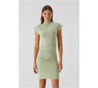 Shirtkleid URBAN CLASSICS "Urban Classics Ladies Short Cotton Jersey Dress", Damen, Gr. XL, US-Größen, softsalvia, 95% Baumwolle, 5% Elasthan, unifarben, skinny fit, Rundhals, Kleider Shirtkleid (2364