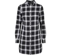Urban Classics - Ladies Cotton Check Black/White - Kleider Schwarz Small