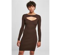 Urban Classics Damen Kleid Ladies Cut Out Dress Brown-XXL