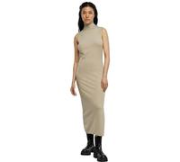 Urban Classics Ladies Knitted Eco Viscose Turtleneck Dress in Gr. 5XL in Beige