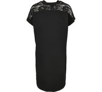 Urban Classics Damen Kleid Ladies Lace Tee Dress Black-XS