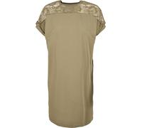 Urban Classics Damen Kleid Ladies Lace Tee Dress Khaki-S