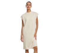 Shirtkleid URBAN CLASSICS "Urban Classics Ladies Light Terry Dress", Damen, Gr. 5XL, US-Größen, sandweiß, 100% Baumwolle, unifarben, oversize, ohne Ausschnitt, Kleider Shirtkleid (25445542-5XL) sandwe