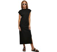 Urban Classics Damen Kleid Ladies Long Extended Shoulder Dress, langes Kleid für Frauen, Loose Fit, black, XS