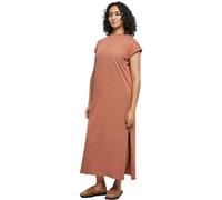 Urban Classics Damen Ladies Long Extended Shoulder Dress Terracotta-L