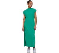 Shirtkleid URBAN CLASSICS "Urban Classics Damen Ladies Long Extended Shoulder Dress", Damen, Gr. 3XL, US-Größen, ferngrün, 100% Baumwolle, unifarben, loose fit, Rundhals, Kleider Shirtkleid (13030200-