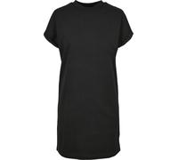 Urban Classics Damen Kleid Ladies Organic Cotton Cut On Sleeve Tee Dress Black-XL