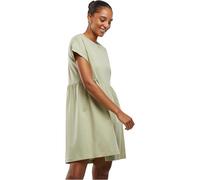 Urban Classics Damen Kleid Ladies Organic Empire Valance Tee Dress, Kurzarm-Volantkleid mit hoher Taillennaht, aus Bio-Baumwolle, Größen XS - 5XL